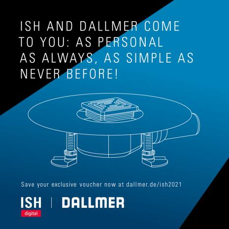 Dallmer et ses nouveautés lors du salon virtuel ISH digital « Toujours aussi personnel, simple comme jamais »